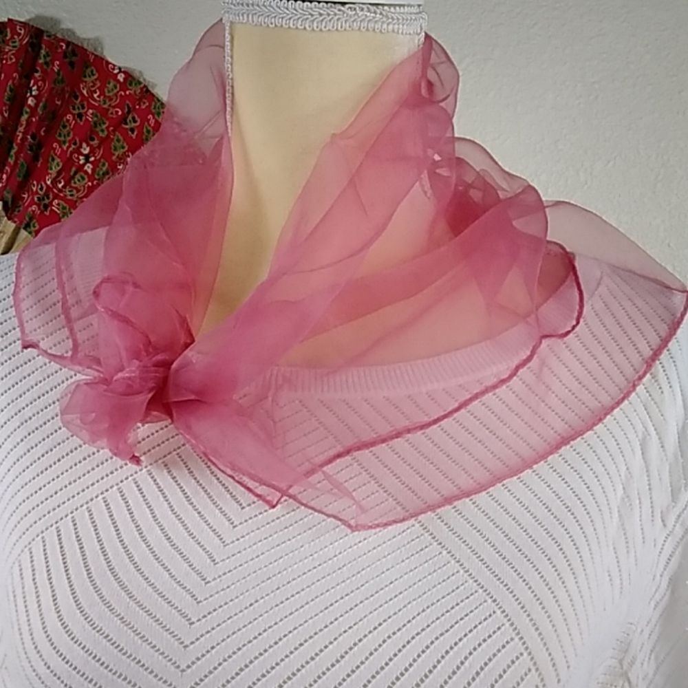 FINAL SALE Vintage Style Scarf Retro Pinup Size 24X24